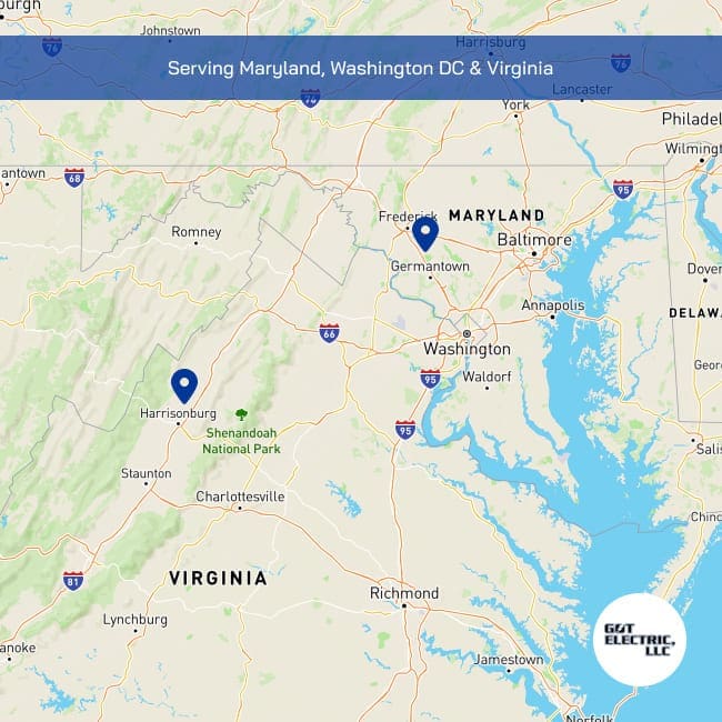 Map Image of virginia and Maryland